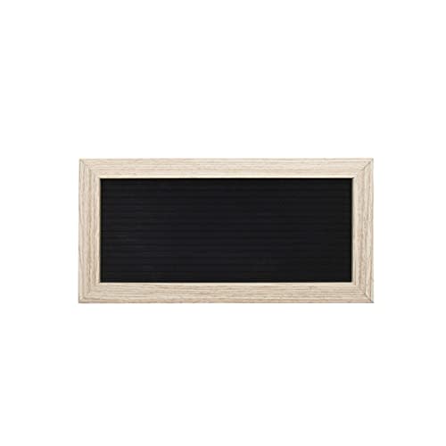 Haven Home Decor Framed Black Letterboard With Pack of 180 Letters and Symbols, 10” W x 5” H Frame – Secure Grooves Hold 1” Letters in Place, Natural Finish Wood Frame