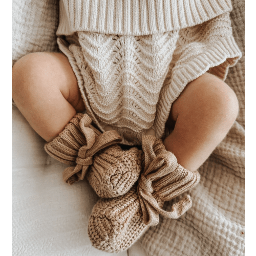 Booties For Infants | Baby Knit Booties | Brave Little Lamb
