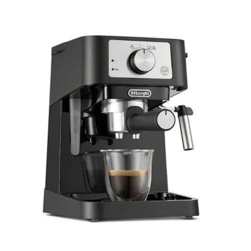 Stilosa Espresso Machine By Delonghi - Ec260bk: 15-bar Pressure, Frothing Wand, Removable Water Reservoir, Dishwasher-safe Parts