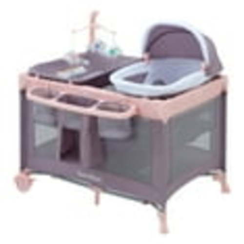 Pamo Babe Nursery Center Playard with Bassinet & Changing Table for Newborn,4-Panels Playpen