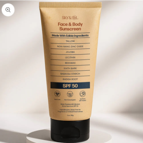 Sky and Sol Sunscreen SPF 50 | Skin-Safe Ingredients & Non-Toxic on Skin
