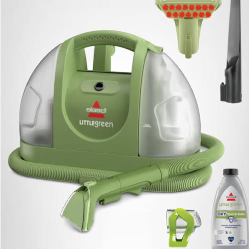 BISSELL Little Green Multi-Purpose Portable Carpet and Upholstery Cleaner, Car and Auto Detailer, with Exclusive Specialty Tools, Green, 1400B