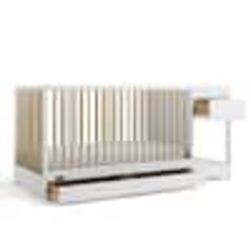 Graco Teddi White with Driftwood 5-in-1 Convertible Crib and Changer with Drawer 04589-371