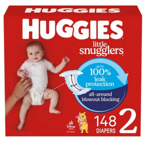 Huggies Little Snugglers Disposable Diapers, Size 2, 148ct