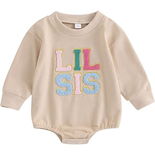 Toddler Baby Romper Big Sister Little Sister Matching Clothes Fall Outfit Infant Newborn Sweatshirt