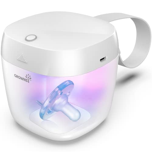 GROWNSY Portable UV Light Sanitizer Box | Pacifier Sterilizer USB Rechargeable 99.99% Sterilized in 59 Seconds