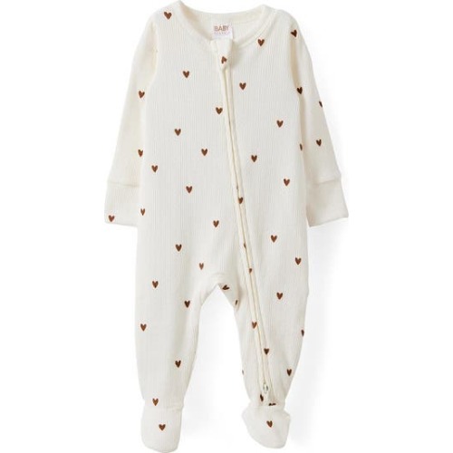Organic Pointelle Zip All In One Romper, 0-3M