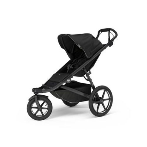 Thule Urban Glide 3 Multi Terrain & Jogging Stroller - Black: All-Terrain Tires, Adjustable Harness, Storage Area, One-Hand Fold