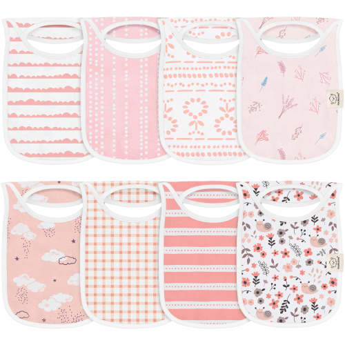8-Pack Hallo Drool Bibs (Sweet Charm)