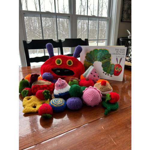 Very Hungry Caterpillar Crochet, Interactive Children’s Very Hungry Caterpillar Toy, Crochet Montessori Toy, Developmental Interactive Toy