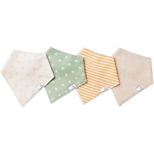 Copper Pearl Baby Bandana Bibs - 4 Pack Soft Cotton Baby Bibs for Drooling and Teething, Absorbent Drool Bibs for Baby Girl and Boy, Adjustable to Fit Newborns to Toddlers, Tons of Styles (Santa Fe)