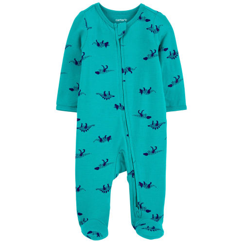 Baby Dinosaur Print Zip-Up PurelySoft Sleep & Play Pajamas - Carter's: 3-6M