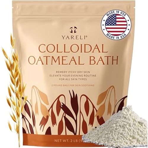 Colloidal Oatmeal, 2lb (32oz), Bath Powder for Relief of Dry Itchy Skin Due to Eczema and Psoriasis, for Adults, Baby and Kids