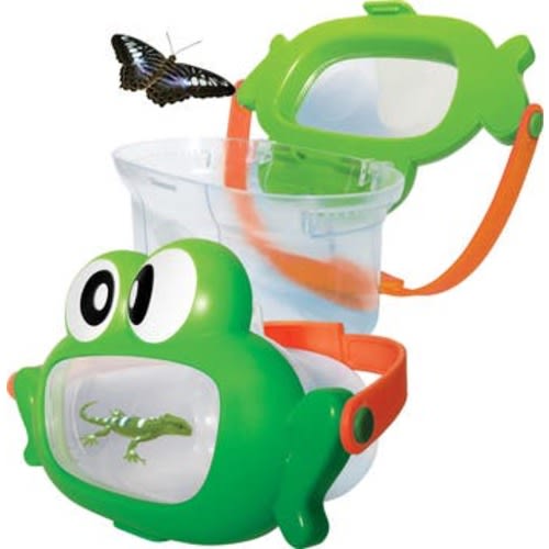 Critter Box, Frog Lid Insect Catcher with Magnified Windows Kids 3+