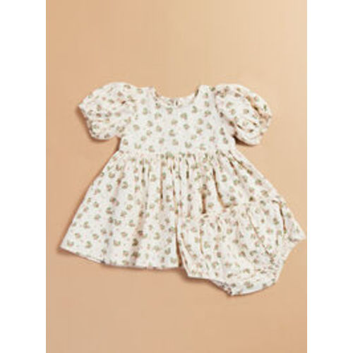 Mallory Floral Mini Dress and Bloomer Set in Ivory & Pink | Tullabee