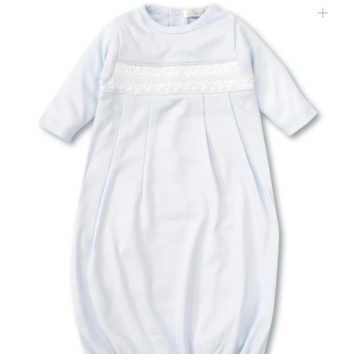Hand Smocked CLB Charmed Blue Sack Gown