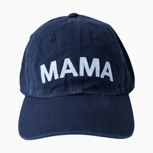 Ingrid and Isabel Mama Baseball Cap - Navy/White Embroidery, One Size