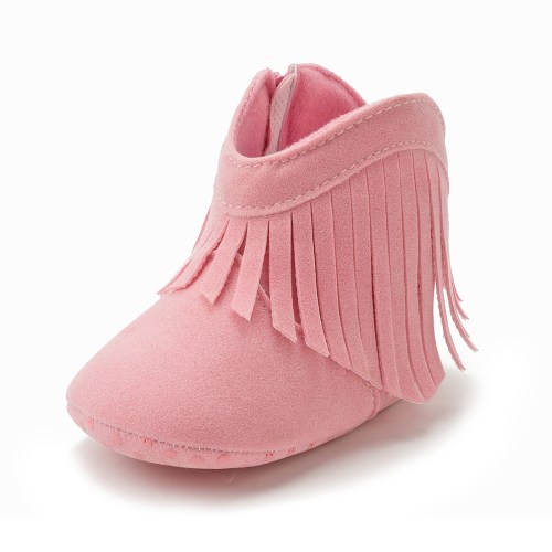 Meckior Baby Girls Boys Boots Infant Cowboy Tassel Booties Newborn Moccasins Shoes for 3-18 Months
