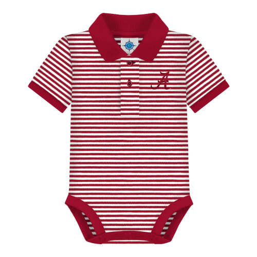Alabama Crimson Tide Striped Polo Bodysuit | College Baby