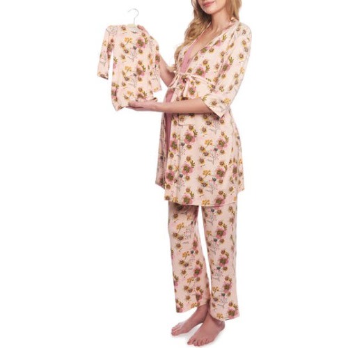Analise During & After 5-Piece Maternity/Nursing Sleep Set, Medium