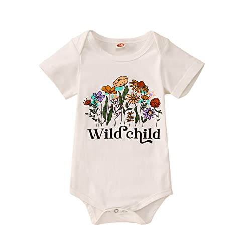 CM C&M WODRO Baby Girl Romper Infant Wild Flower One Piece Jumpsuits Floral Bodysuit Short Sleeve Summer Clothes Outfit