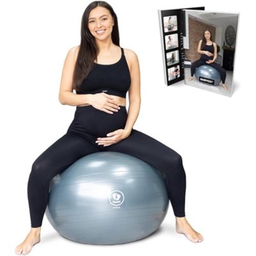 ® Birthing Ball for Pregnancy & Labor + Our Award Winning Book - Exercise, Birth & Recovery Plan, 5X Stronger Than a Yoga Ball with Eco Friendly Material-wpp