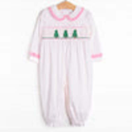 Dots and Decorations Smocked Romper, Pink – Stitchy Fish