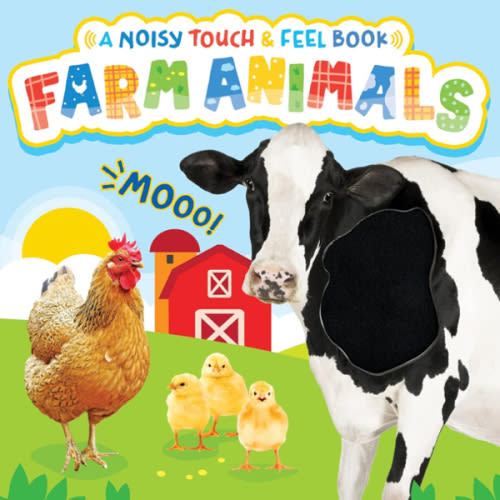 Little Hippo Books Farm Animals - A Noisy Touch and Feel Sensory Book Featuring Farm Sounds