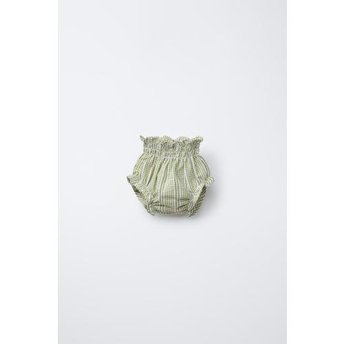 GINGHAM BOTTOMS - Mid-green | ZARA United States