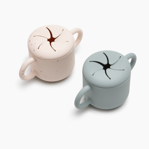 Silicone Snack Cup (2 Pack) - Sage/Oat Speckle