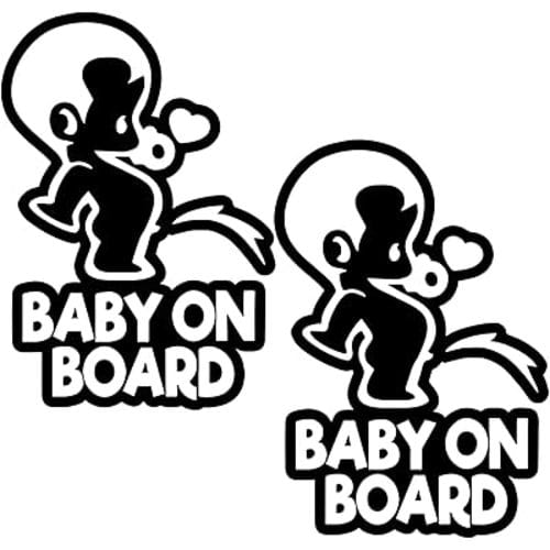 Baby on Board Car Decal - Peeing Boy (2 Pack)