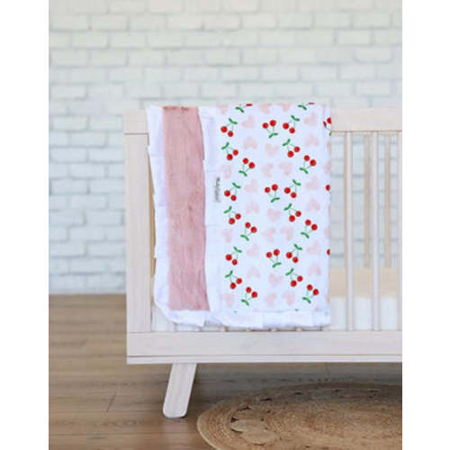 Cheery Cherry Plush Blanket | Minky Couture