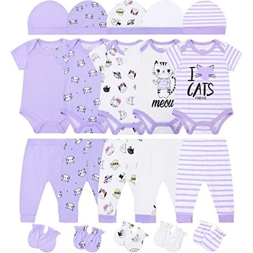 ABeCue Baby Boy Layette Essentials Set Newborn Girl Clothes Pack Infant Gift Sets 20-Piece