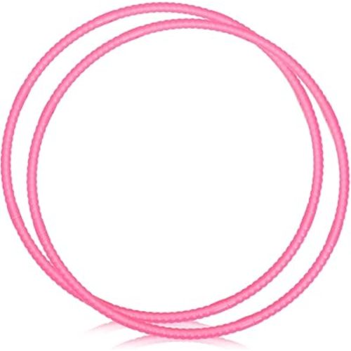 2 Pcs Toy Hoop Exercise Hoop Detachable Adjustable Plastic Toy Ring Playground Equipment for School Colored Circles Exercise Ring for Teens Dog Agility Equipment(Pink,26 Inch)