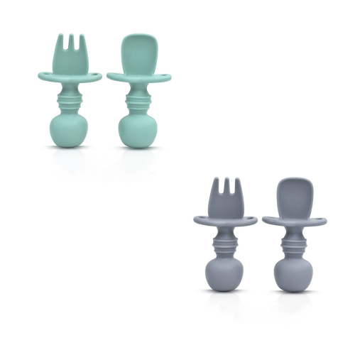 FACEGA Baby Spoons,Soft and Safe Baby Utensils for 6-12 Months,BPA-Free Baby Forks for Gentle Feeding