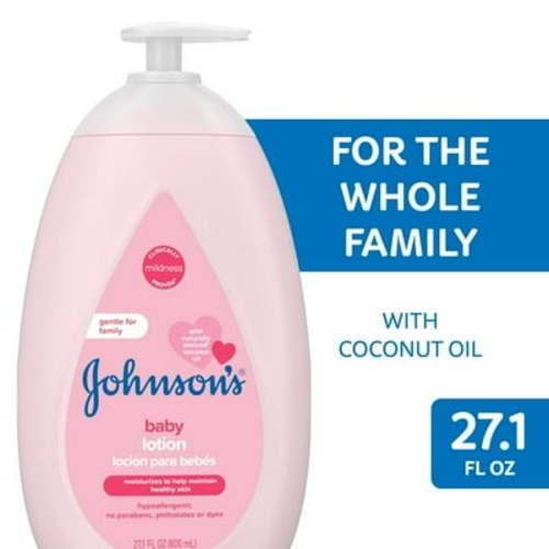 Johnson's Moisturizing Pink Body Lotion for Baby and Toddler with Coconut Oil, 27.1 oz (2 Pack)