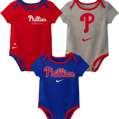 Philadelphia Phillies Nike Baby RED Wordmark Romper Set