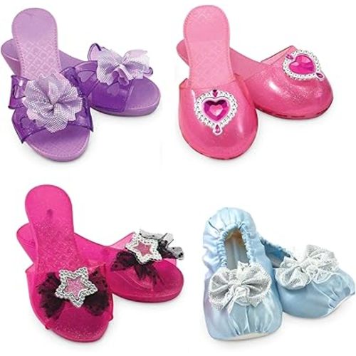 Melissa & Doug Role Play Collection, Step in Style! (Set of 4 Pairs, Frustration-Free Packaging), Multi-colored, Standard