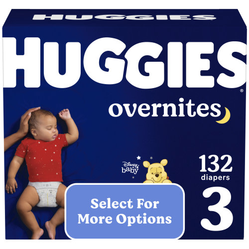Huggies Overnites Nighttime Diapers, Size 3, 132 Ct (Select for More Options)