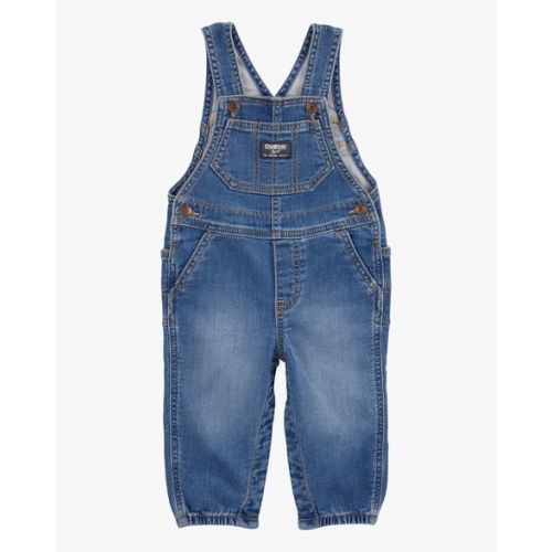 Baby Neutral Knit-Like Denim Overalls - Medium Wash - OshKosh | Carter's