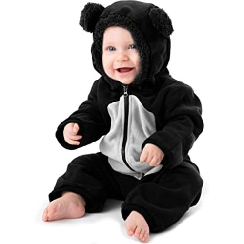Fleece Baby Bunting Bodysuit – Infant One Piece Kids Hooded Romper Outerwear Toddler Jacket