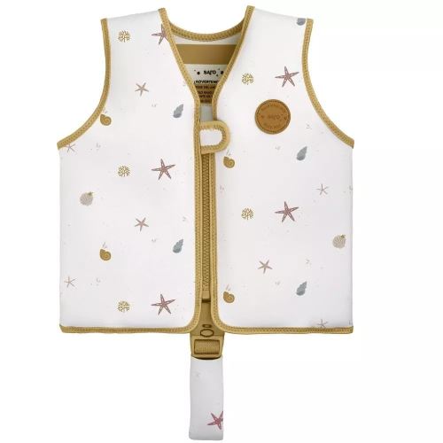 SARO 2025 UV UPF 50+ Swim Vest: Adjustable Flotation, Safety Clasp, Neoprene Comfort for Kids