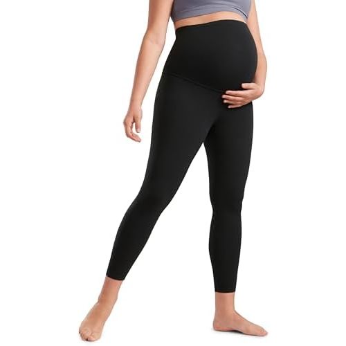 CRZ YOGA Womens Butterluxe Maternity Leggings Over The Belly 25" - Buttery Soft Workout Activewear Yoga Pregnancy Pants