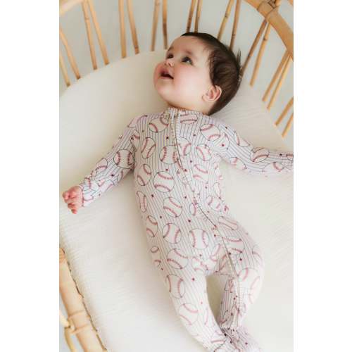 Vintage Baseballs Zippy Romper