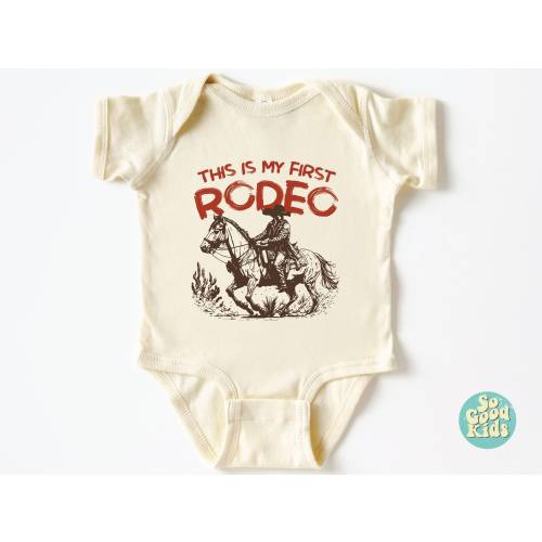 This Is My First Rodeo Bodysuit, Horse Rodeo Baby Bodysuit, Cute Rodeo Bodysuit, Western Birthday Gift