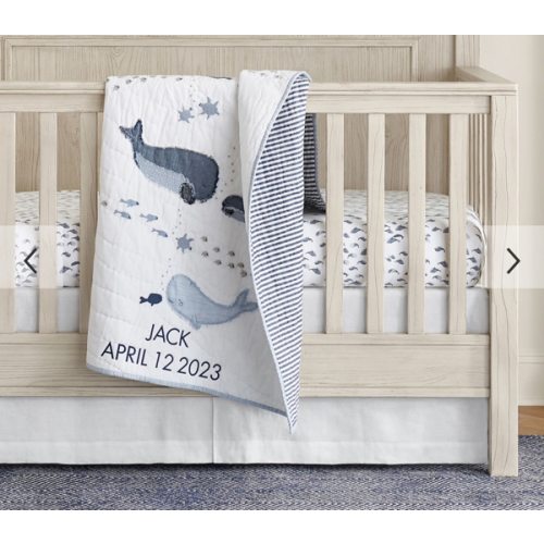 Jack Nautical Whale Baby Quilt