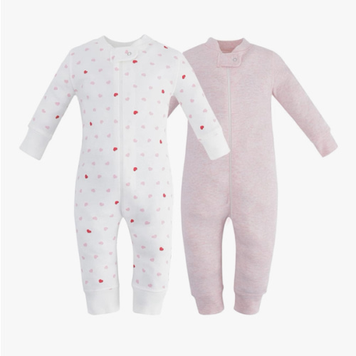 Owlivia Organic Cotton Baby Boy Girl Zip up Sleep 'N Play Pjs, Footless, Long Sleeve