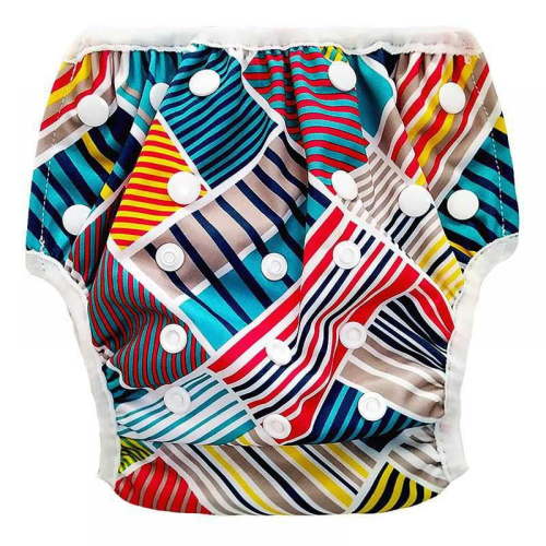 Baby Swim Diapers 0-3 Years Old, Adjustable Water Diapers Waterproof Swimmers Diapers Reusable Baby Swimsuit Boy Girls, A1