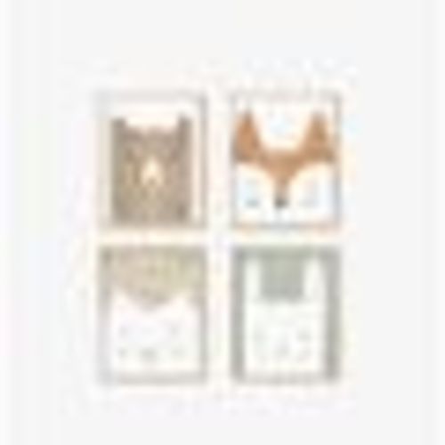 Nemo and Her Woodland Art Print Set - Unframed Prints 14.0 H x 11.0 W in Paper in White Orange Green | 14" H x 11" W | Wayfair