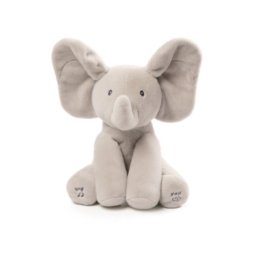 Gund Baby Gund Flappy The Elephant Musical Stuffed Animal, Grey